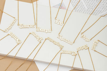Laser Cut Zodiac Necklace