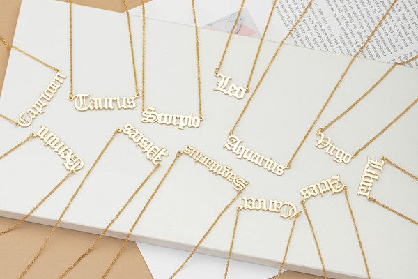 Laser Cut Zodiac Necklace