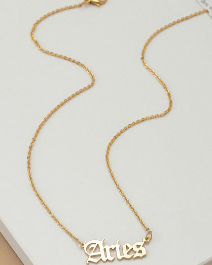 Laser Cut Zodiac Necklace