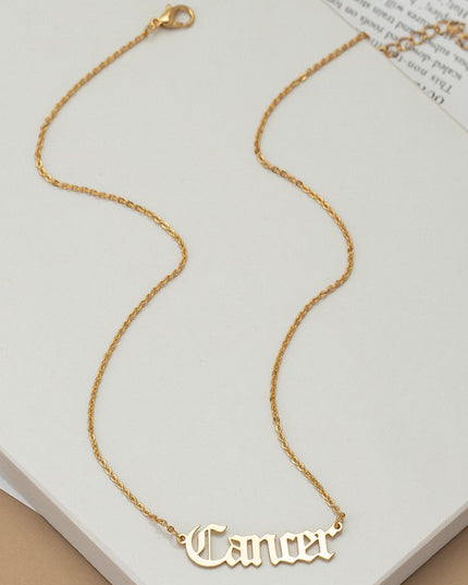 Laser Cut Zodiac Necklace