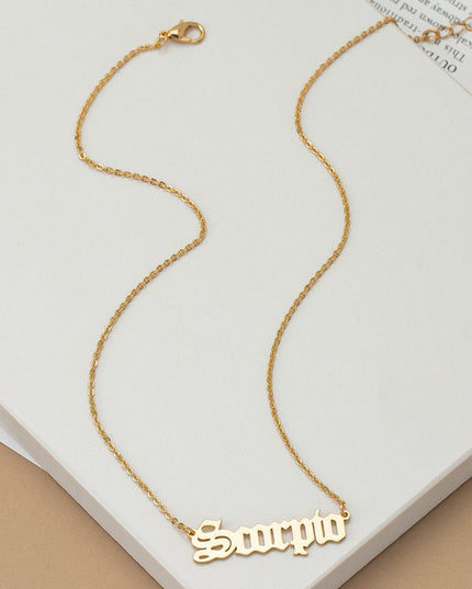 Laser Cut Zodiac Necklace