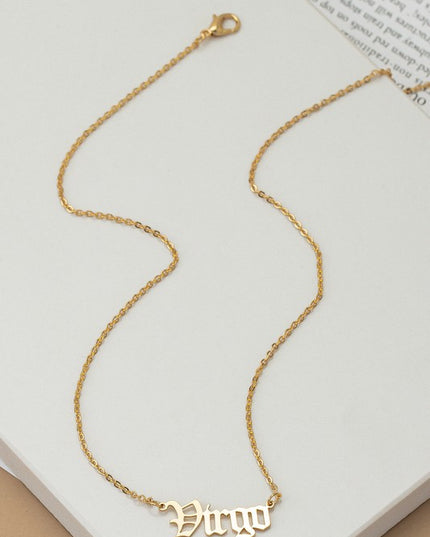 Laser Cut Zodiac Necklace