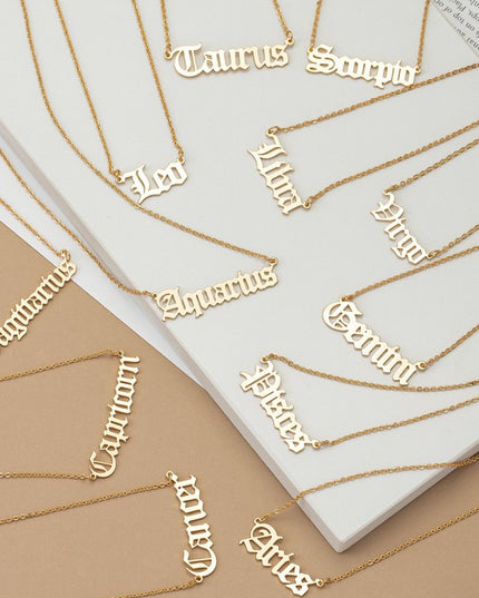 Laser Cut Zodiac Necklace