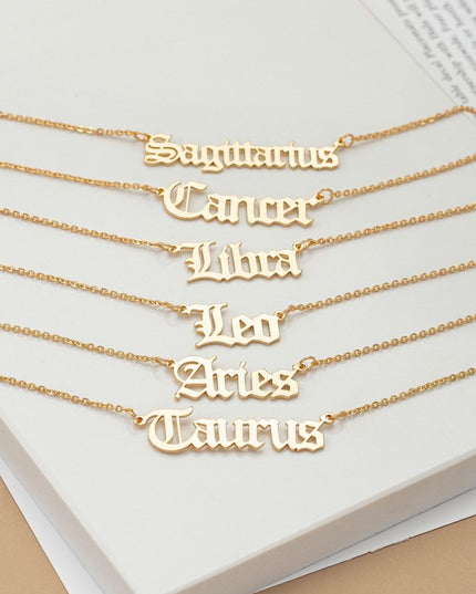 Laser Cut Zodiac Necklace