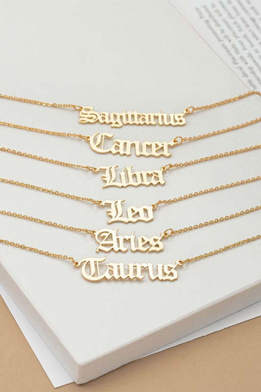 Laser Cut Zodiac Necklace