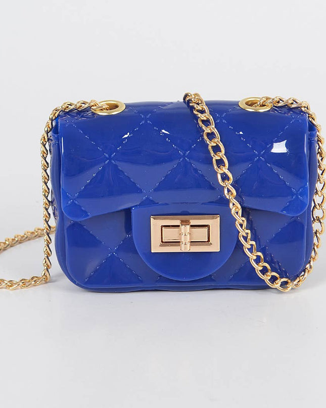Shine Jelly Chain Strap Mini Clutch
