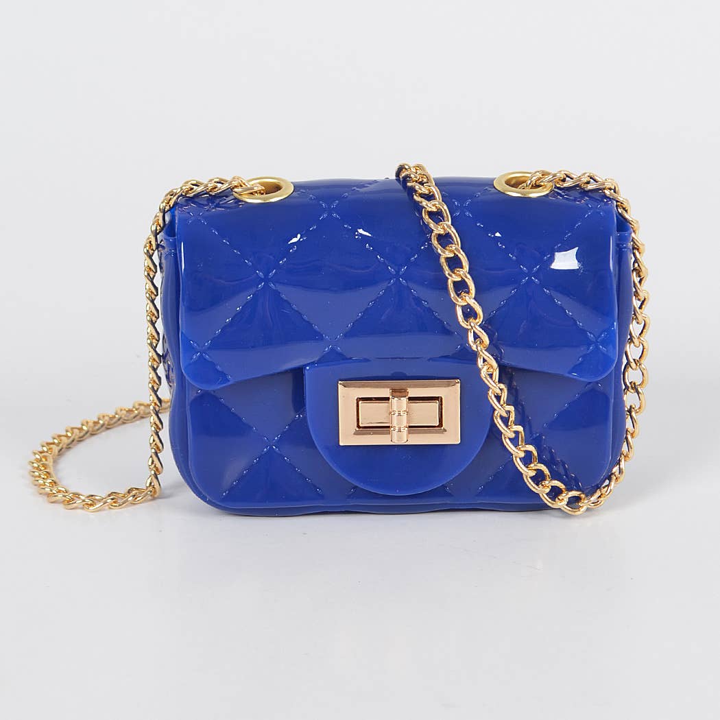 Shine Jelly Chain Strap Mini Clutch