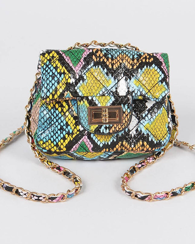 Multi Snake Quilted Mini