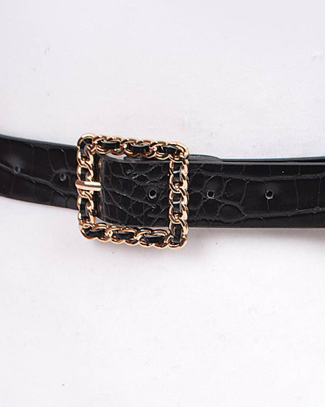 Chain Link Buckle Belt