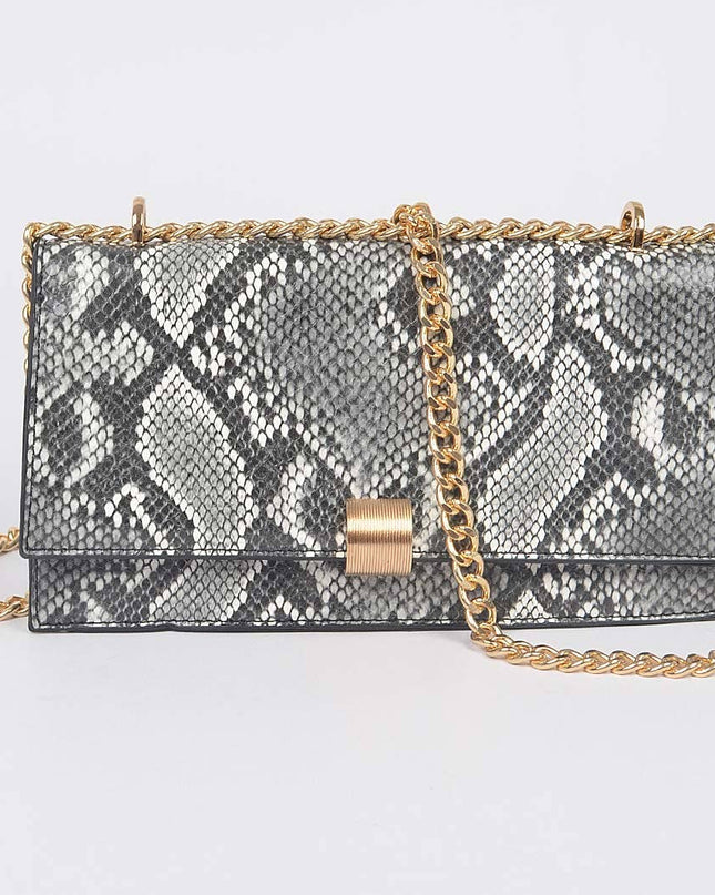 Snake Print Crossbody Bag