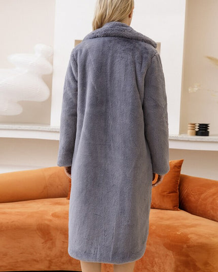 Faux Rabbit Fur Coat