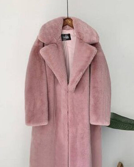 Faux Rabbit Fur Coat