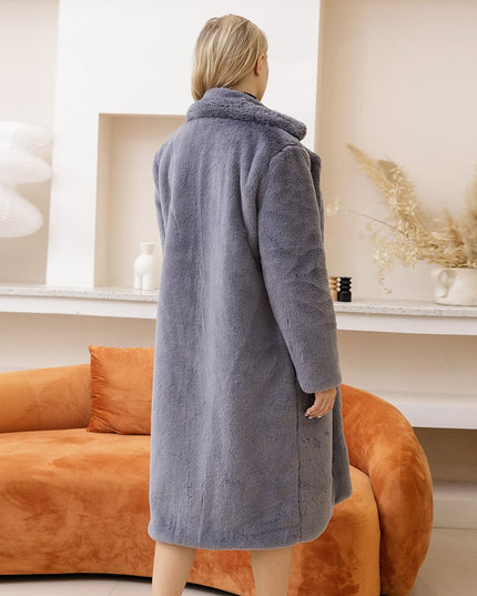 Faux Rabbit Fur Coat