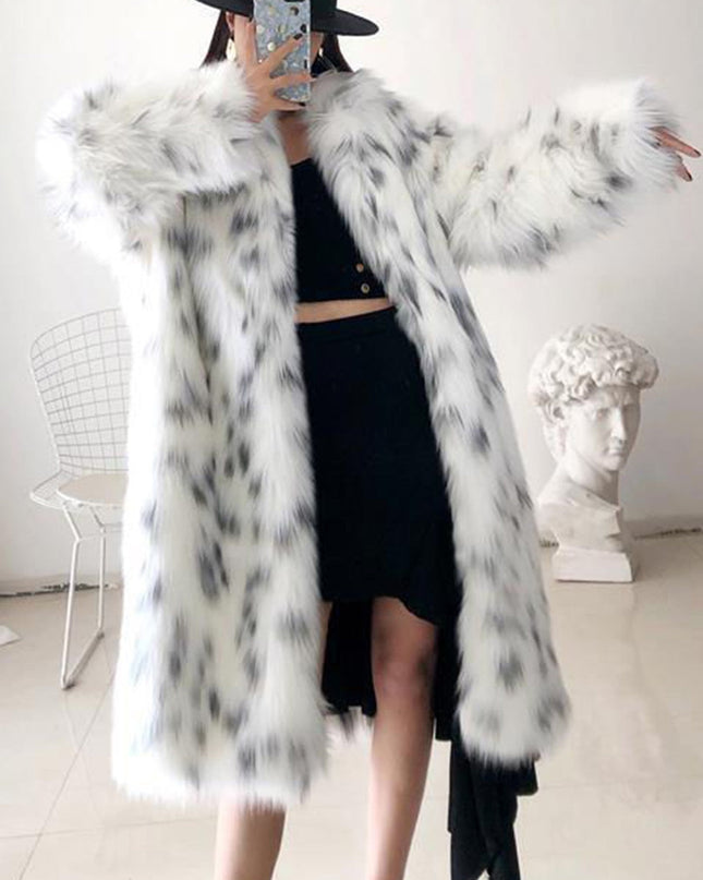 Faux Fox Fur Coat