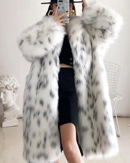 Faux Fox Fur Coat