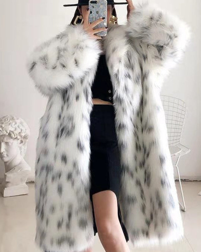 Faux Fox Fur Coat