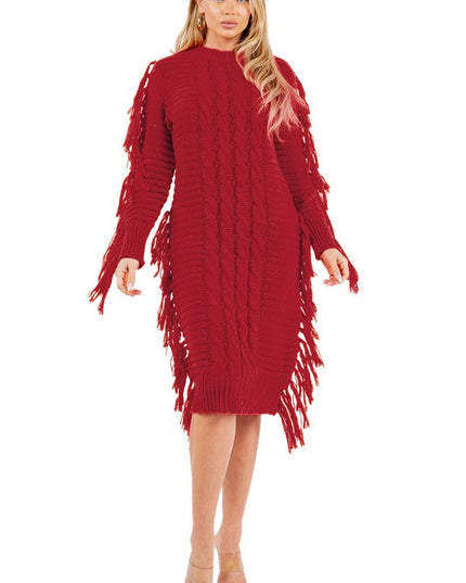*Tassel Sweater Dress