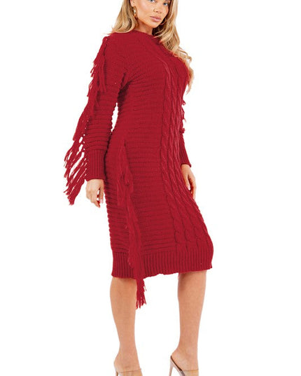 *Tassel Sweater Dress