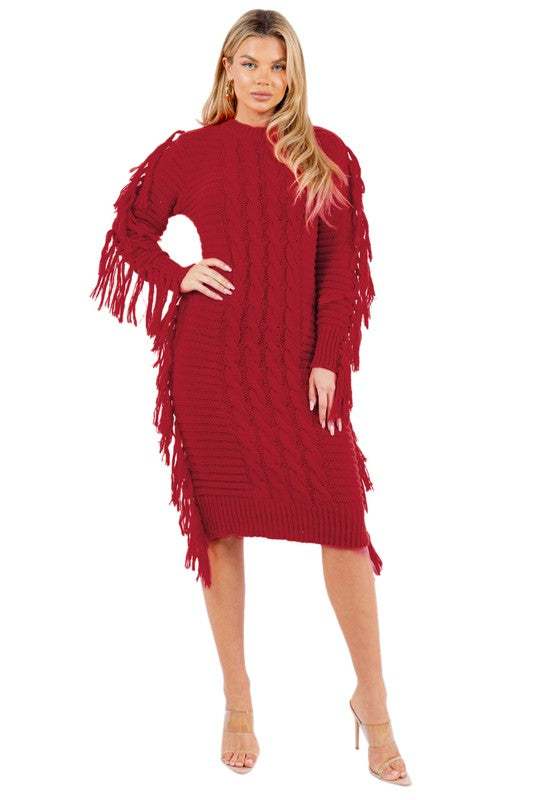 Tassel Sweater Dress