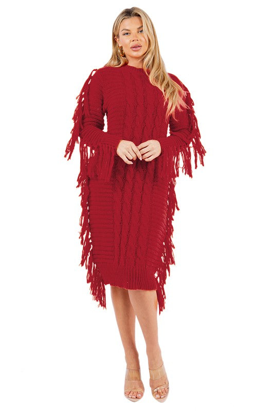 Tassel Sweater Dress