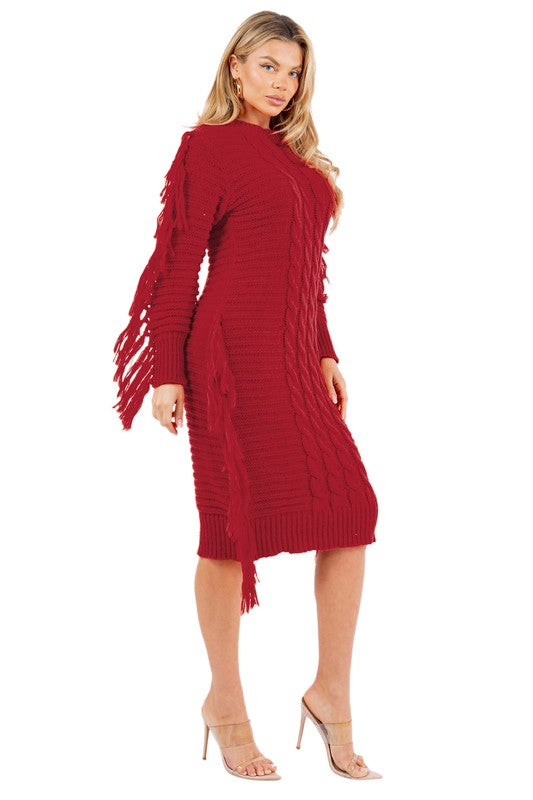 Tassel Sweater Dress