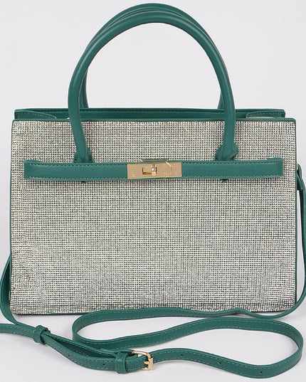 Rhinestone Satchel Bag