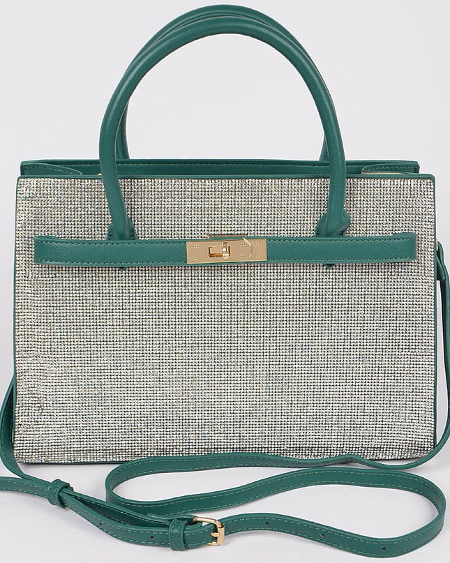 Rhinestone Satchel Bag