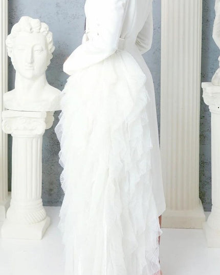 Noir Cascade Tuxedo Gown