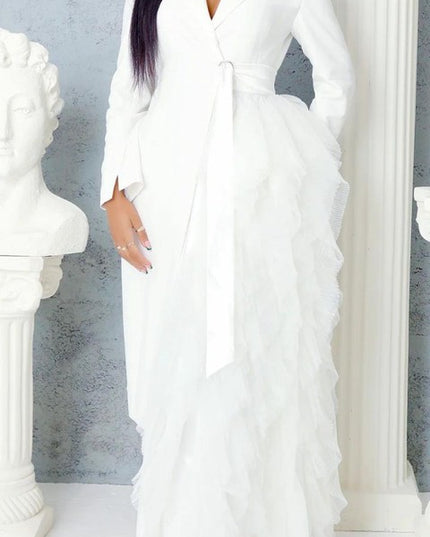 Noir Cascade Tuxedo Gown