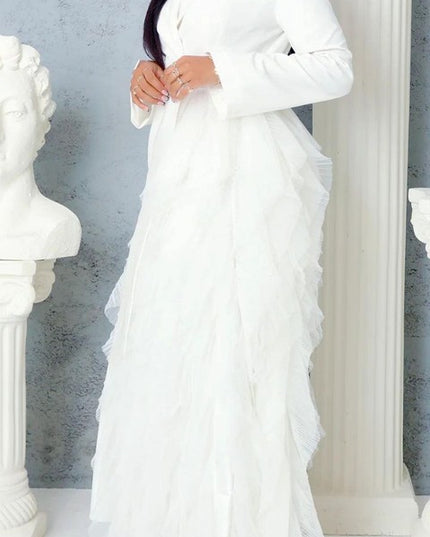 Noir Cascade Tuxedo Gown