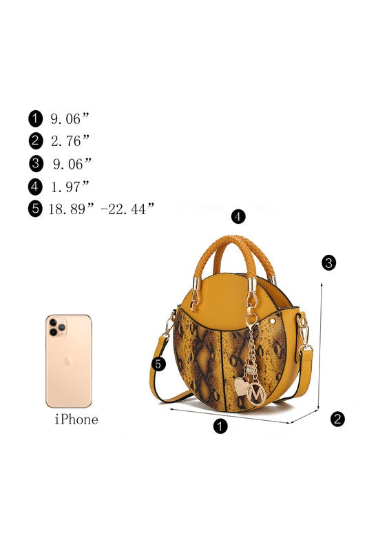Faux Snakeskin Crossbody