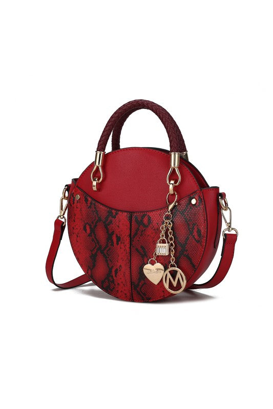Faux Snakeskin Crossbody