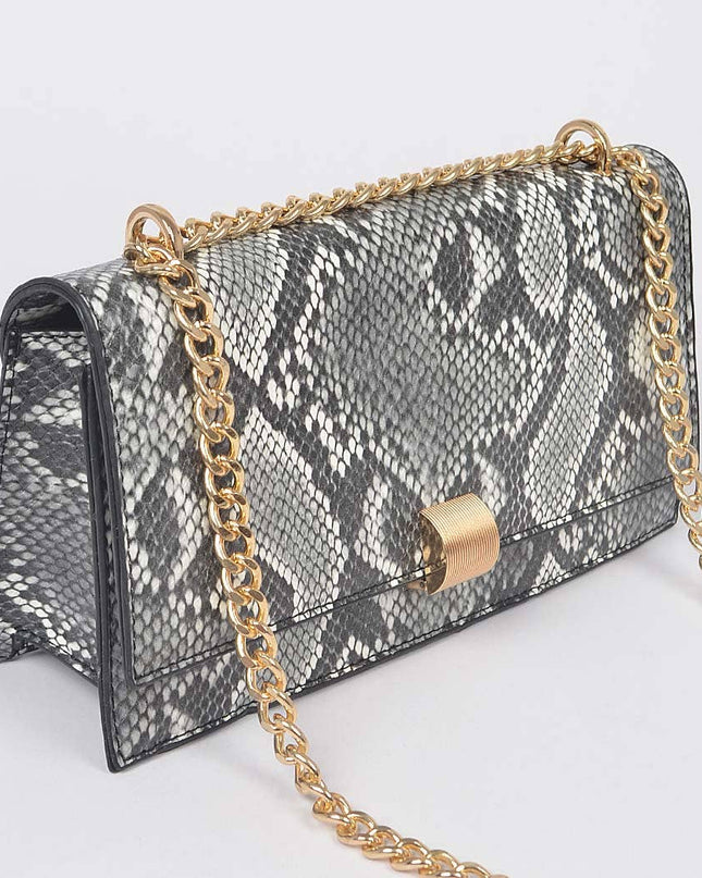 Snake Print Crossbody Bag