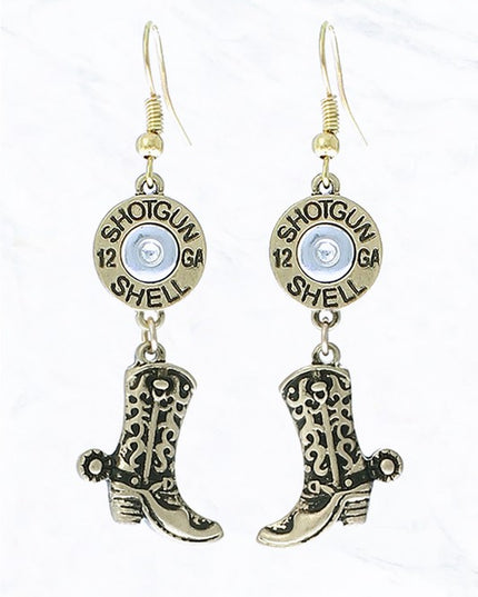 Shell And Boot Dangle Earrings