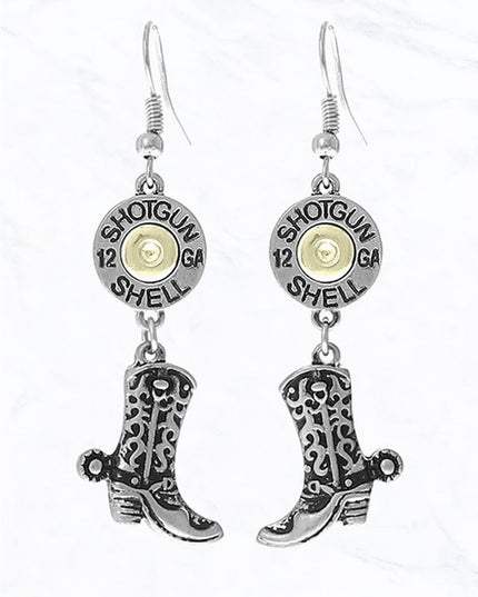Shell And Boot Dangle Earrings