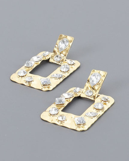 Jeweled Hammered Earrings