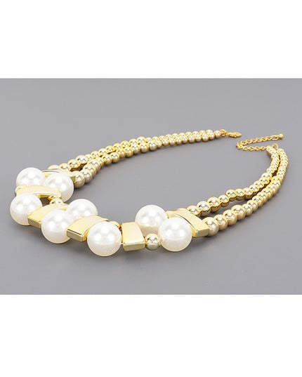 Gold CCB and Pearl Necklace