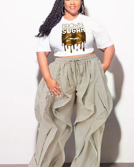 *Ruffle Trim Joggers