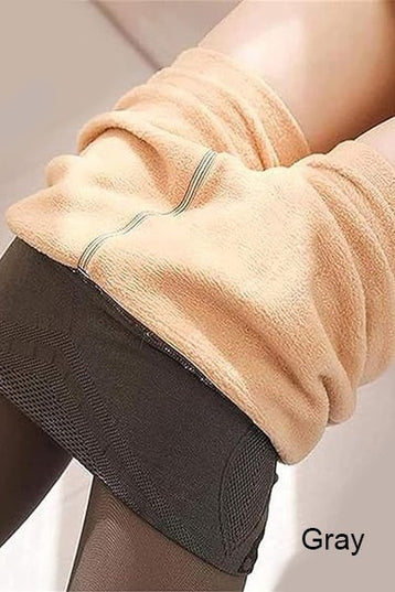 VIRAL Sheer Look Fleece Tights