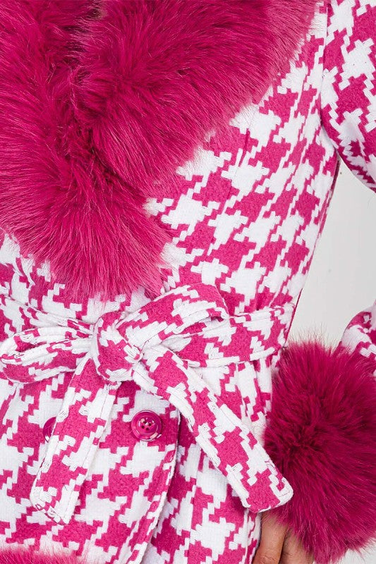 Chic Houndstooth Coat