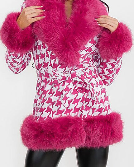 Chic Houndstooth Coat