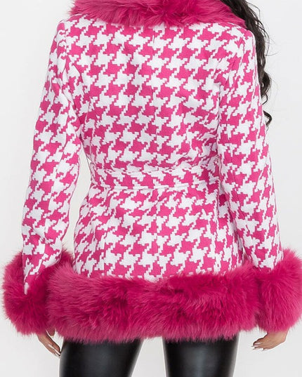 Chic Houndstooth Coat