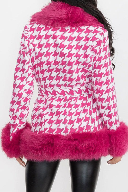 Chic Houndstooth Coat