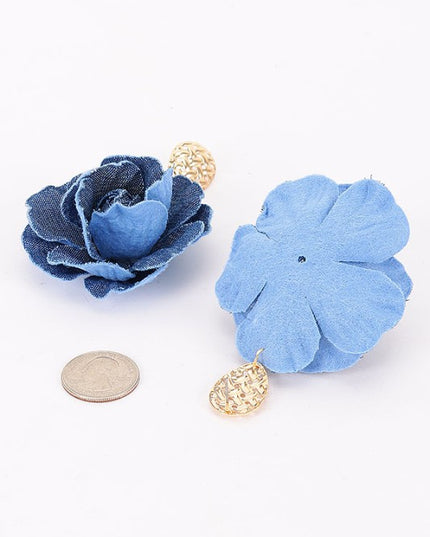 Teardrop Denim Earrings