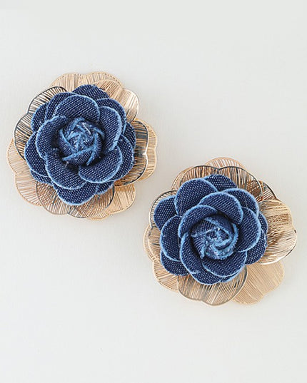 Golden Aura Denim Earrings