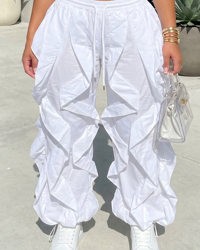 Ruffle Trim Joggers