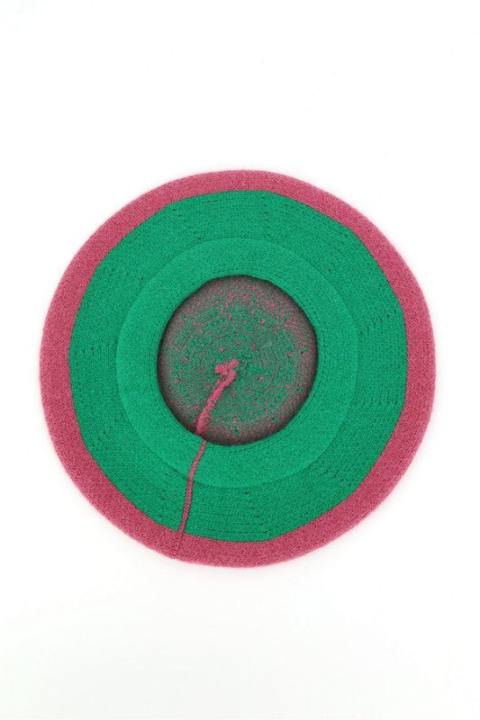 Pink & Green Beret