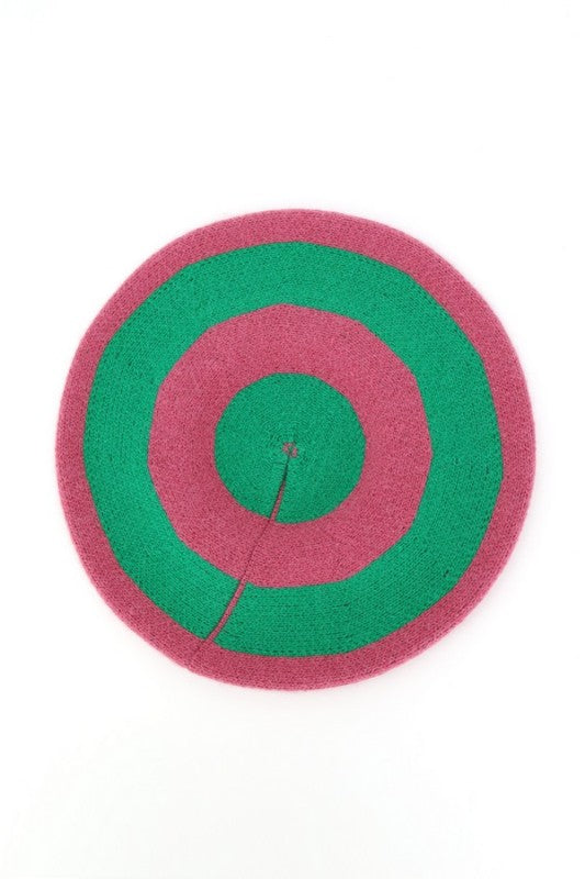 Pink & Green Beret