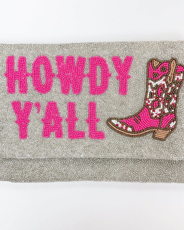 Howdy Y'all Beaded Clutch
