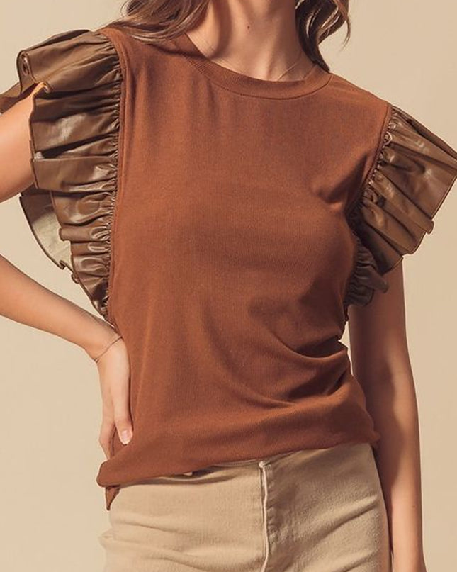 Ruffle Sleeve Blouse